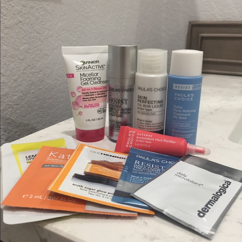Cleanser, Exfoliant, and Retinol Skincare Bundle